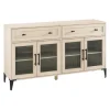 Light Wood Fluted Glass Doors Sideboard-Kirkland's Home Sale