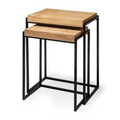 Light Wood Nesting Accent Tables, Set Of 2-Kirkland's Home Best Sale