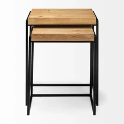 Light Wood Nesting Accent Tables, Set Of 2-Kirkland's Home Best Sale