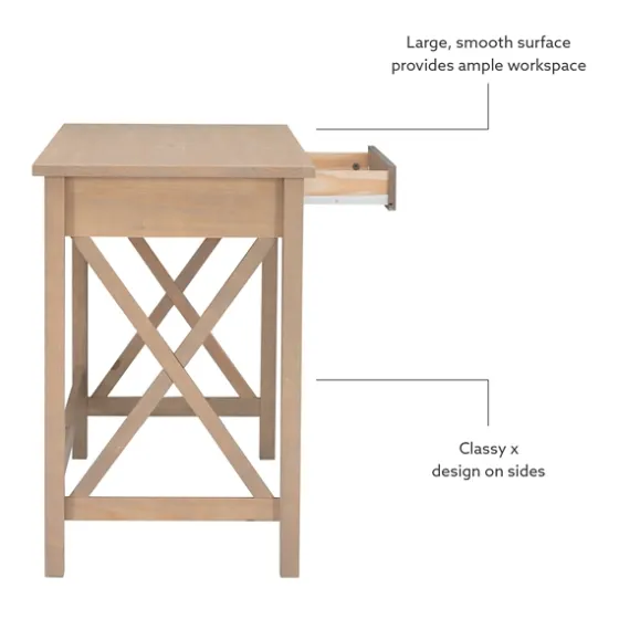 Light Wood X-Sides Desk-Kirkland's Home Online