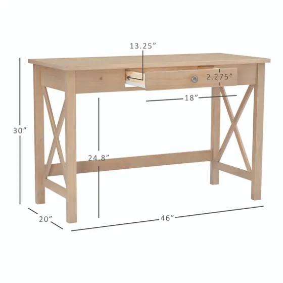 Light Wood X-Sides Desk-Kirkland's Home Online