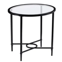 Lila Glass And Metal Oval Accent Table-Kirkland's Home Discount
