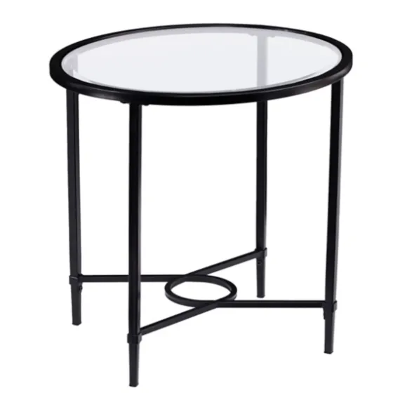 Lila Glass And Metal Oval Accent Table-Kirkland's Home Discount