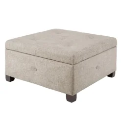 Lila Tufted Sand Storage Ottoman-Kirkland's Home Shop