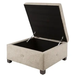 Lila Tufted Sand Storage Ottoman-Kirkland's Home Shop