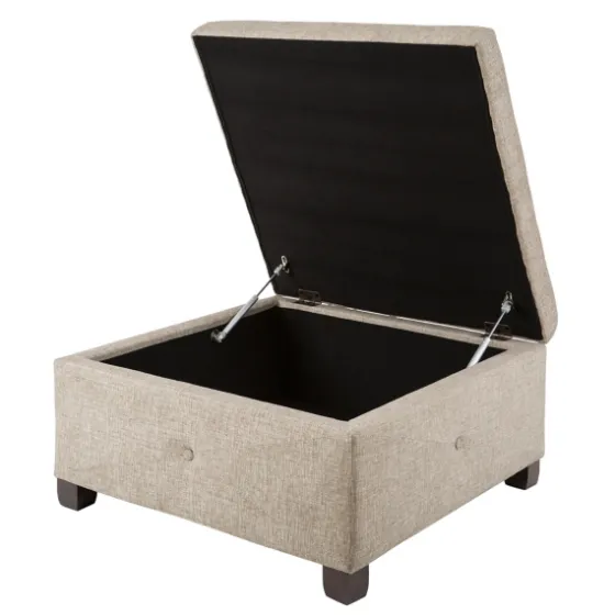 Lila Tufted Sand Storage Ottoman-Kirkland's Home Shop