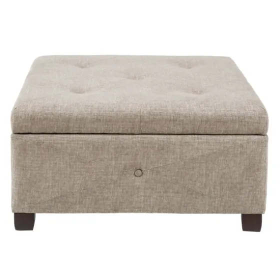 Lila Tufted Sand Storage Ottoman-Kirkland's Home Shop