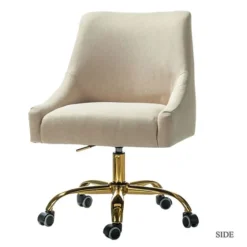 Lili Cream Golden Office Chair-Kirkland's Home Hot