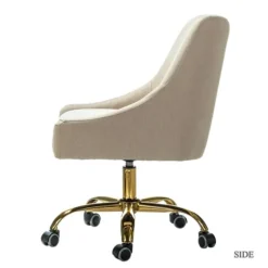 Lili Cream Golden Office Chair-Kirkland's Home Hot