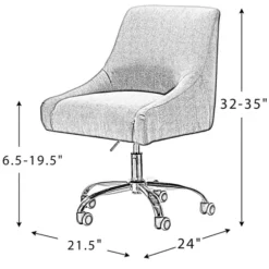 Lili Cream Golden Office Chair-Kirkland's Home Hot