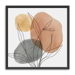 Linear Leaf Trio Framed Canvas Art Print-Kirkland's Home Cheap