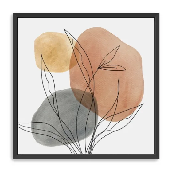 Linear Leaf Trio Framed Canvas Art Print-Kirkland's Home Cheap