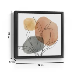 Linear Leaf Trio Framed Canvas Art Print-Kirkland's Home Cheap