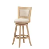 Linen And Driftwood Nailhead Swivel Bar Stool-Kirkland's Home Sale