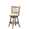 Linen And Driftwood Nailhead Swivel Counter Stool-Kirkland's Home Store
