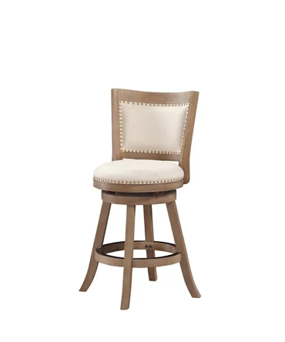 Linen And Driftwood Nailhead Swivel Counter Stool-Kirkland's Home Store
