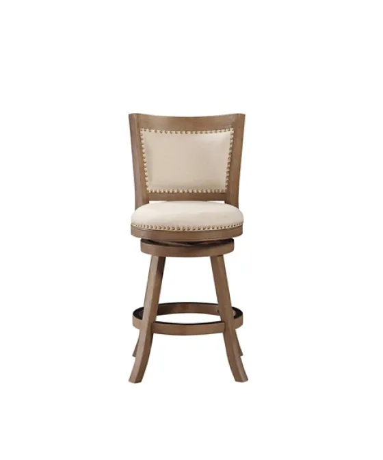 Linen And Driftwood Nailhead Swivel Counter Stool-Kirkland's Home Store