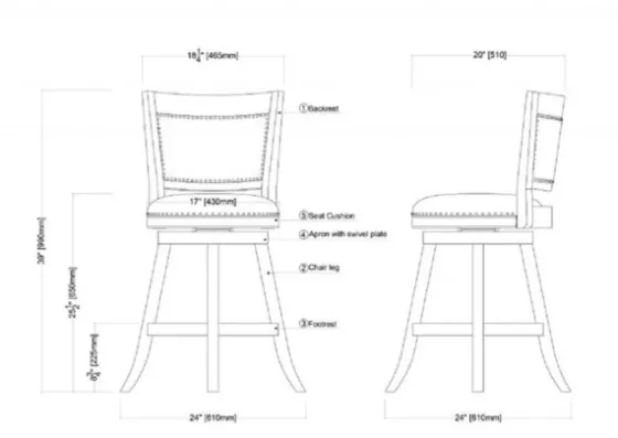 Linen And Driftwood Nailhead Swivel Counter Stool-Kirkland's Home Store