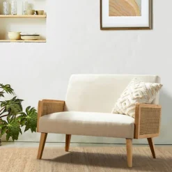 Linen And Rattan Loveseat-Kirkland's Home Flash Sale