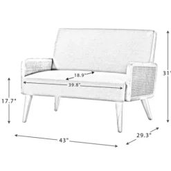 Linen And Rattan Loveseat-Kirkland's Home Flash Sale