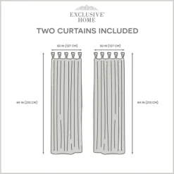 Linen Braided Top Curtain Panel Set, 84 In.-Kirkland's Home Sale