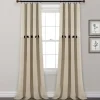Linen Button And Stripe Curtain Panel Set, 84 In.-Kirkland's Home New
