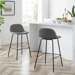 Linen Slope Seat Counter Stools, Set Of 2-Kirkland's Home Best Sale