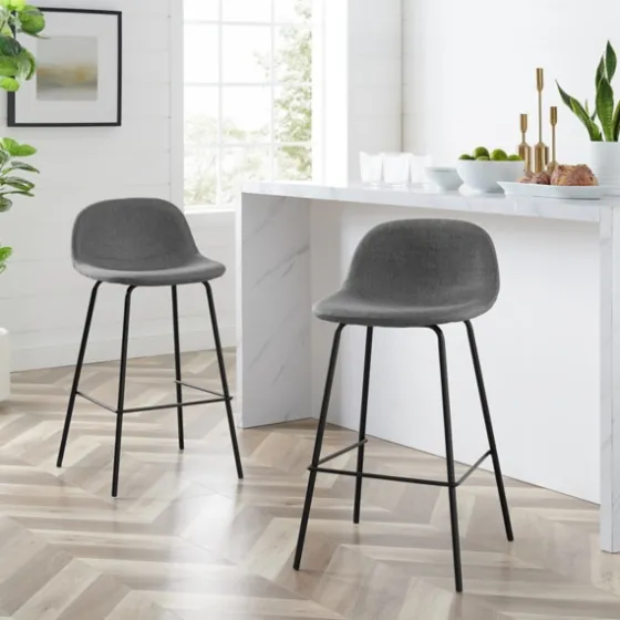 Linen Slope Seat Counter Stools, Set Of 2-Kirkland's Home Best Sale