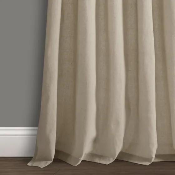 Linen Top Knotted Burlap Curtain Panel Set, 95 In.-Kirkland's Home Fashion