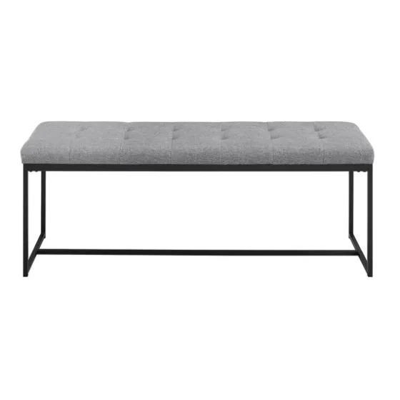 Linen Tufted Bench With Metal Base-Kirkland's Home Sale
