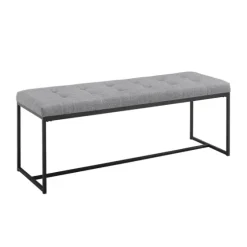 Linen Tufted Bench With Metal Base-Kirkland's Home Sale