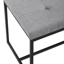 Linen Tufted Bench With Metal Base-Kirkland's Home Sale