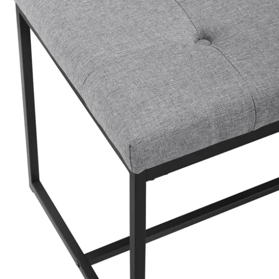 Linen Tufted Bench With Metal Base-Kirkland's Home Sale