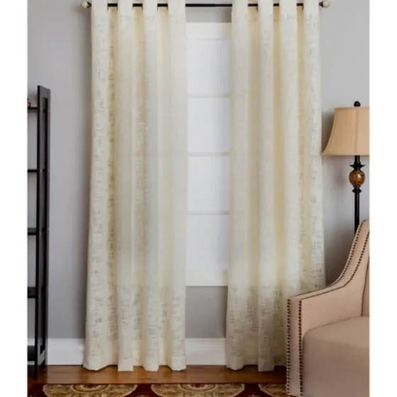 Linen Woven Single Curtain Panel, 84 In.-Kirkland's Home Cheap