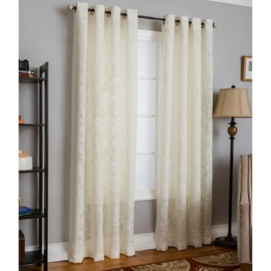 Linen Woven Single Curtain Panel, 84 In.-Kirkland's Home Cheap