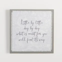 Little By Little Linen Wall Plaque-Kirkland's Home Hot
