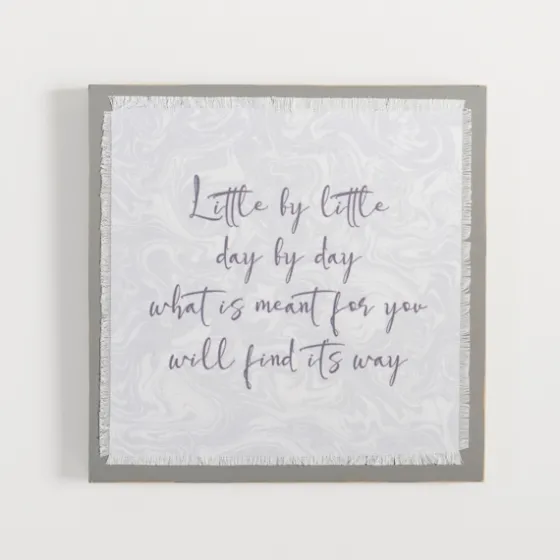 Little By Little Linen Wall Plaque-Kirkland's Home Hot