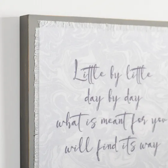 Little By Little Linen Wall Plaque-Kirkland's Home Hot
