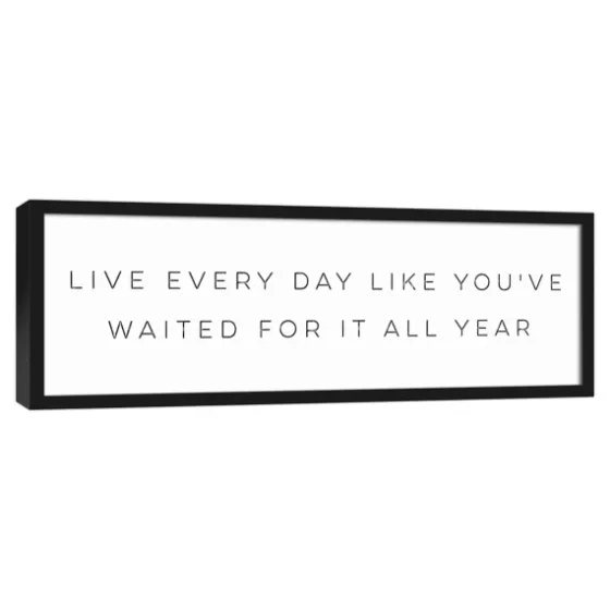 Live All Year Framed Canvas Wall Plaque-Kirkland's Home Shop