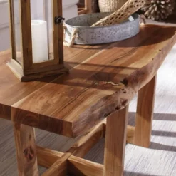 Live Edge Coffee Table With Crossed Legs, 42 In.-Kirkland's Home Store