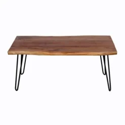 Live Edge Hairpin Legs Coffee Table, 24X42 In.-Kirkland's Home Clearance