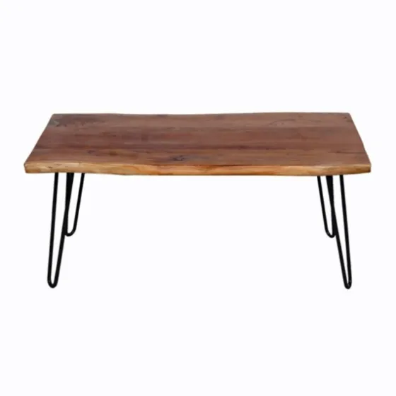 Live Edge Hairpin Legs Coffee Table, 24X42 In.-Kirkland's Home Clearance