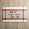 Live, Laugh, Love Plaid Kitchen Mat-Kirkland's Home Fashion