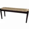 Lola Seagrass And Wood Bench-Kirkland's Home Store