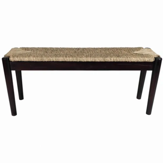 Lola Seagrass And Wood Bench-Kirkland's Home Store