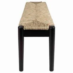 Lola Seagrass And Wood Bench-Kirkland's Home Store