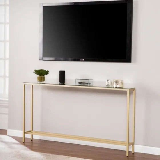 Long Metal Mirrored Top Console Table-Kirkland's Home Best
