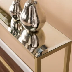 Long Metal Mirrored Top Console Table-Kirkland's Home Best