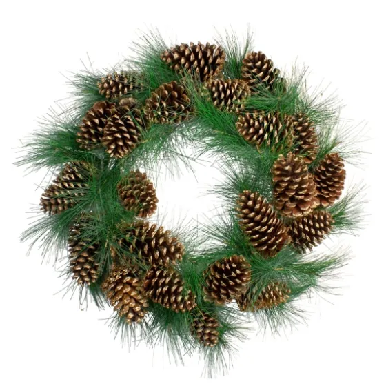 Long Pine Needle And Pinecone Wreath-Kirkland's Home Fashion