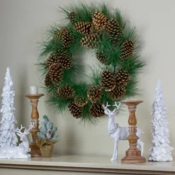 Long Pine Needle And Pinecone Wreath-Kirkland's Home Fashion